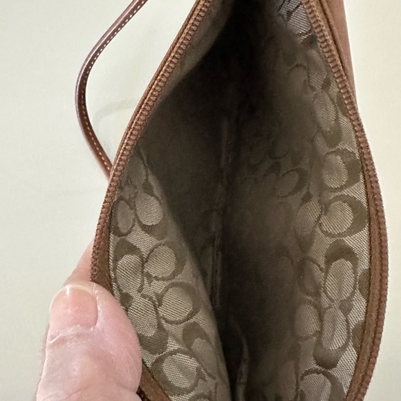 Vintage Coach wristlet leather tan wallet - Picture 6 of 10